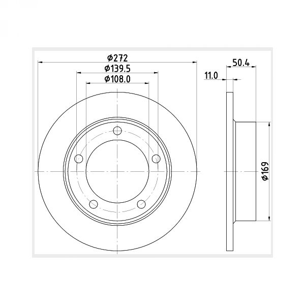 DISK PLOČA DDF092 TRUSTING DF652 272MM 76>>> LADA NIVA