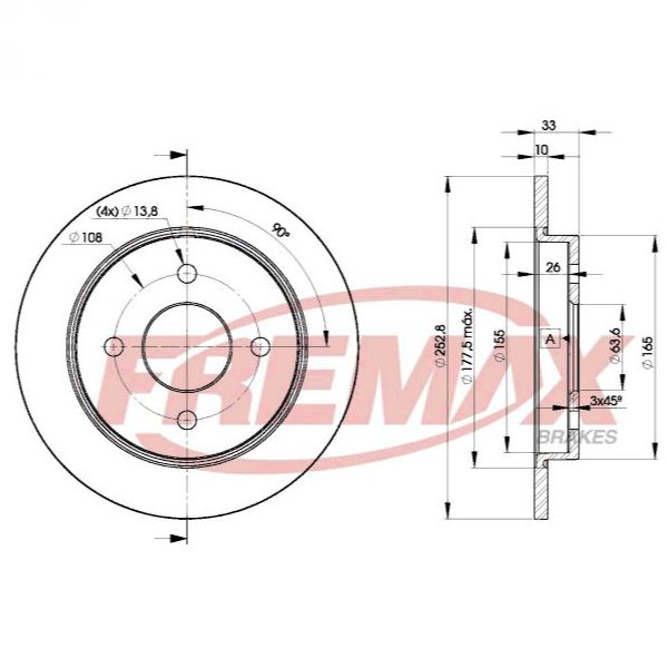 DISK PLOČA DDF281 TRUSTING DF170 253MM 99>17 FORD FOCUS 1 FIESTA 5 6