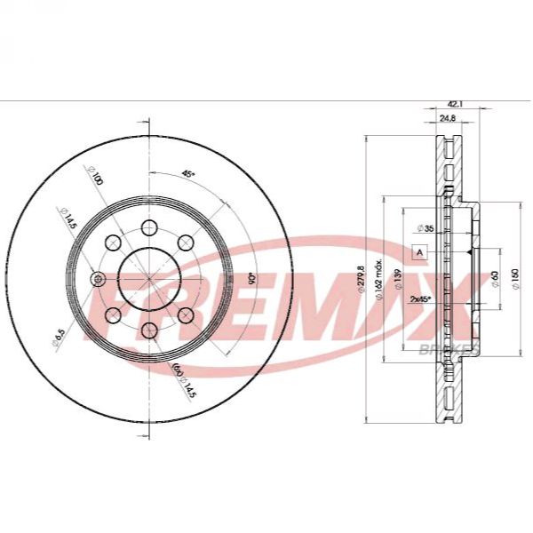 DISK PLOČA DDF1236 REMSA 6685.10 280MM 01>>> OPEL ASTRA H FELGA 4 RUPE